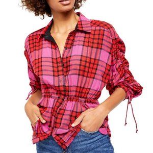 Free People Women's Pacific Dawn Plaid Shirt